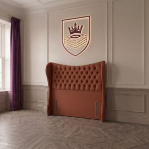Gabrielle Curved Winged Upholstered Headboard