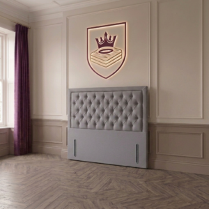 Amara Deep Buttoned Bordered Upholstered Headboard