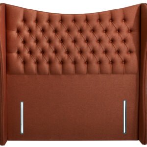 Gabrielle Curved Winged Upholstered Headboard